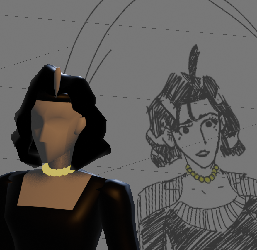 Fig. 1; Jerry model and Jerry drawing hehe so silly